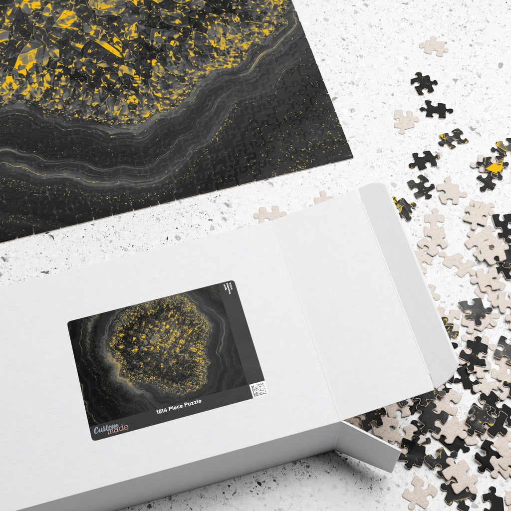 Geode Core - Mono Gold Spark Jigsaw Puzzle