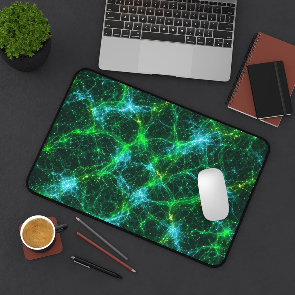 Neon Mycelium - Mermaid Desk Mat