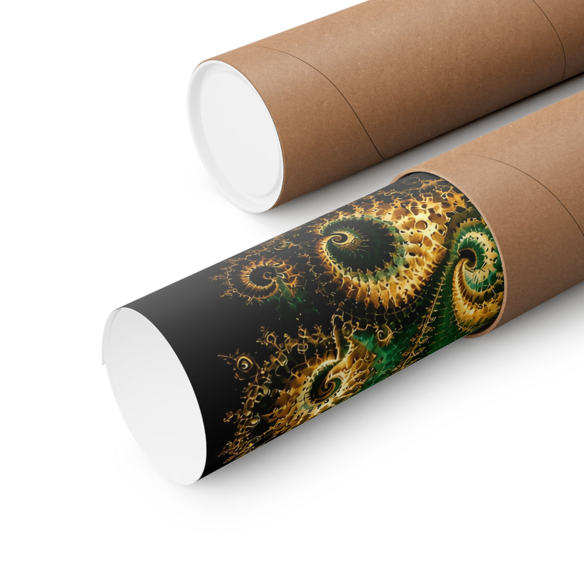 Copper Infinity - Emerald & Gold Poster
