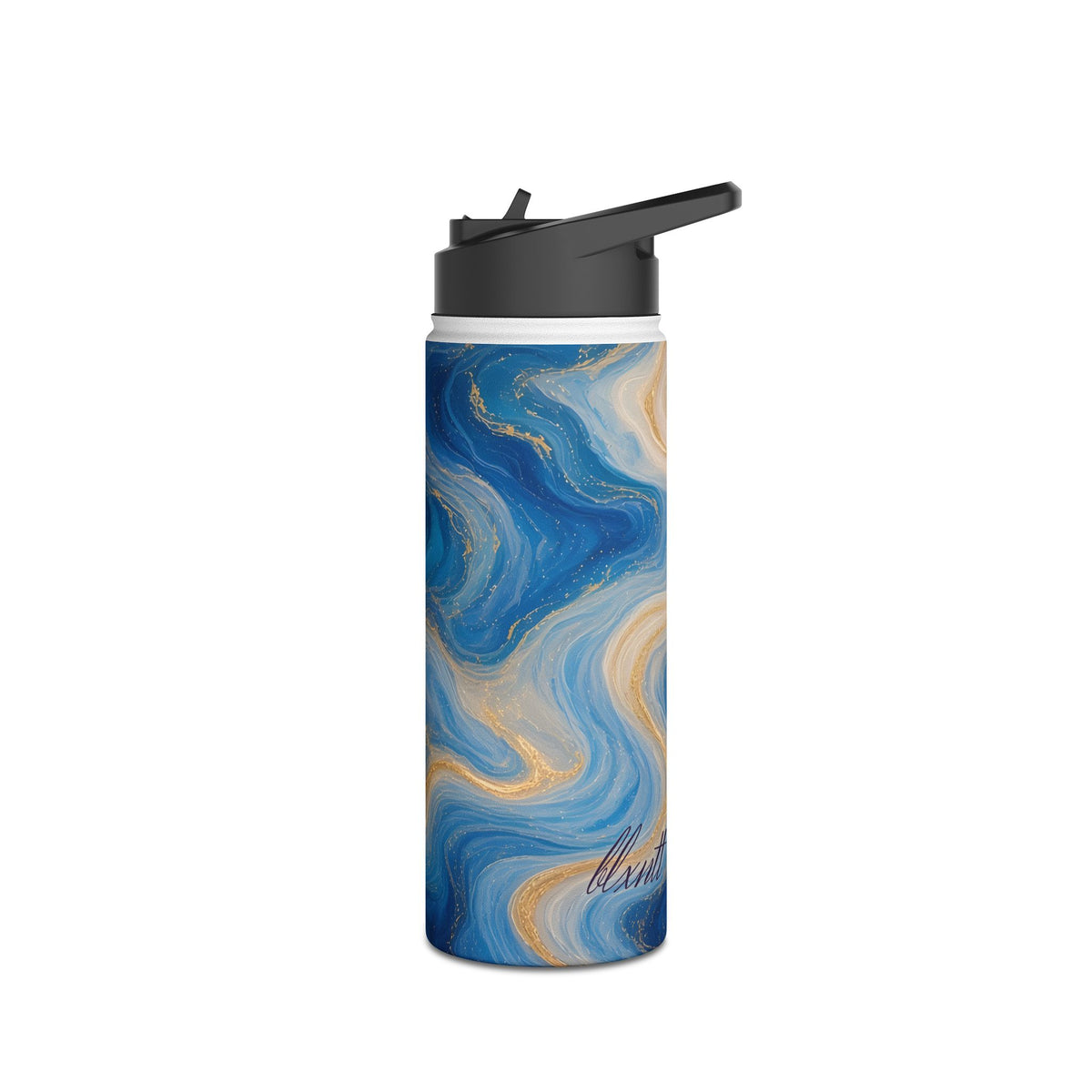 Ocean Blue Marble Water Bottle