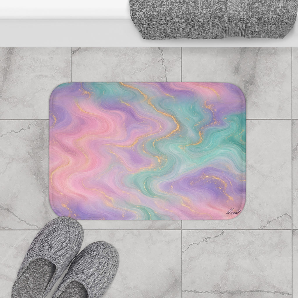 Pastel Marble Bath Mat