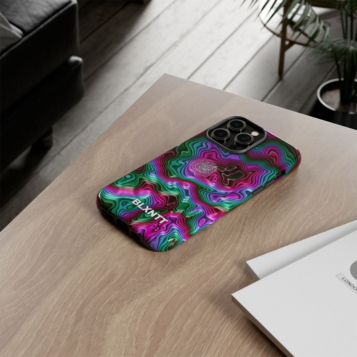 Neon Agate Phone Case
