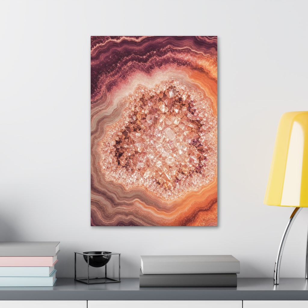 Geode Core - Peach Sorbet Glossy Canvas