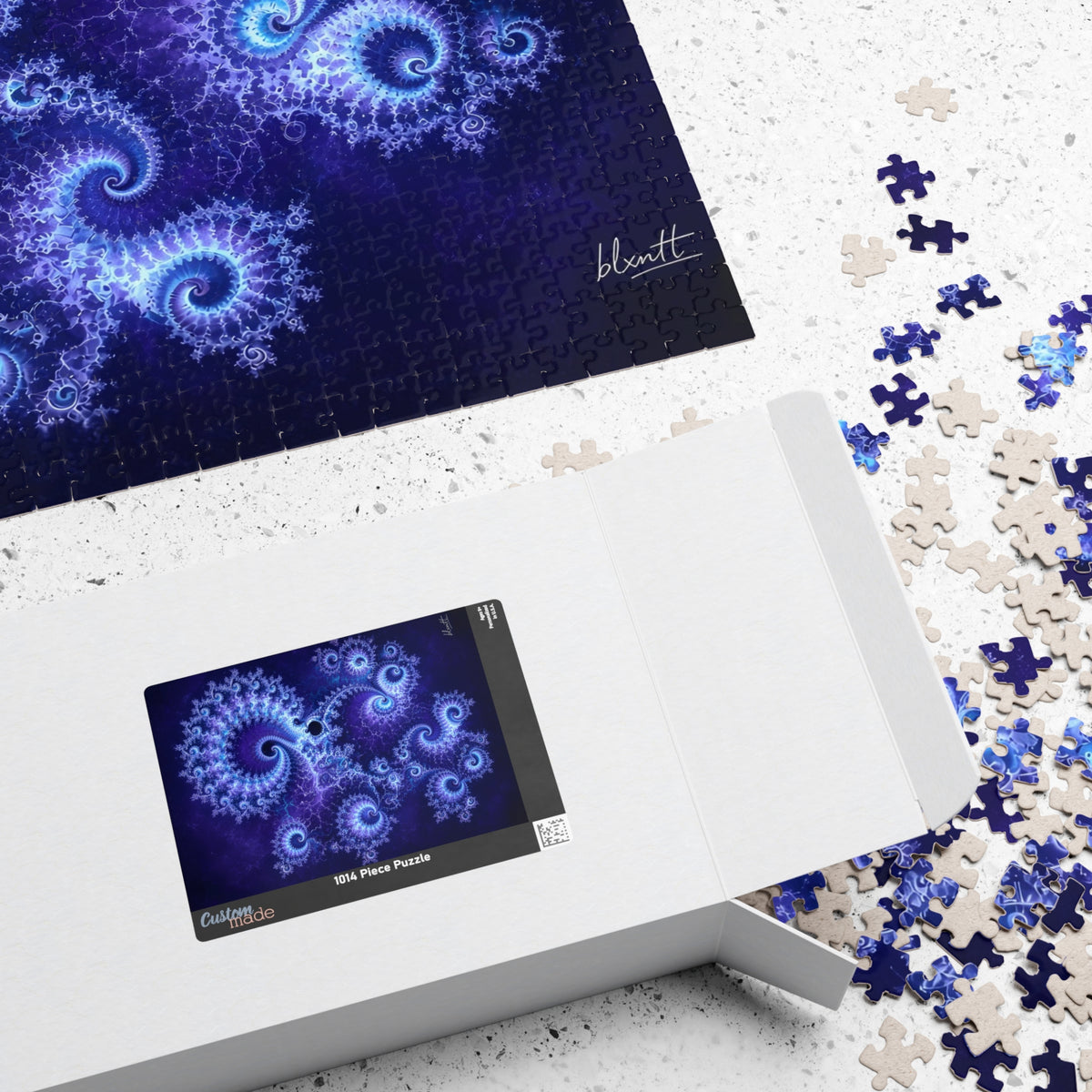 Copper Infinity - Bioluminescent Jellyfish Jigsaw Puzzle