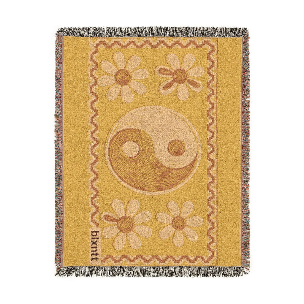 BLXNTT Yellow Hippie Woven Blanket #4