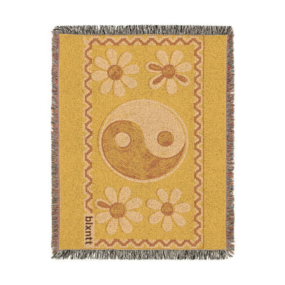 BLXNTT Yellow Hippie Woven Blanket #4
