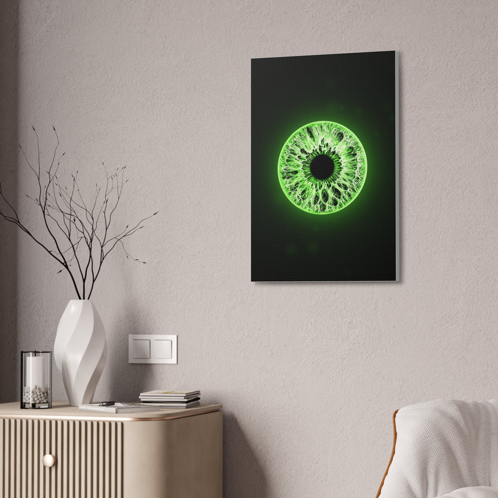 BLXNTT Iris – Lace Web Lime Shock Glossy Canvas