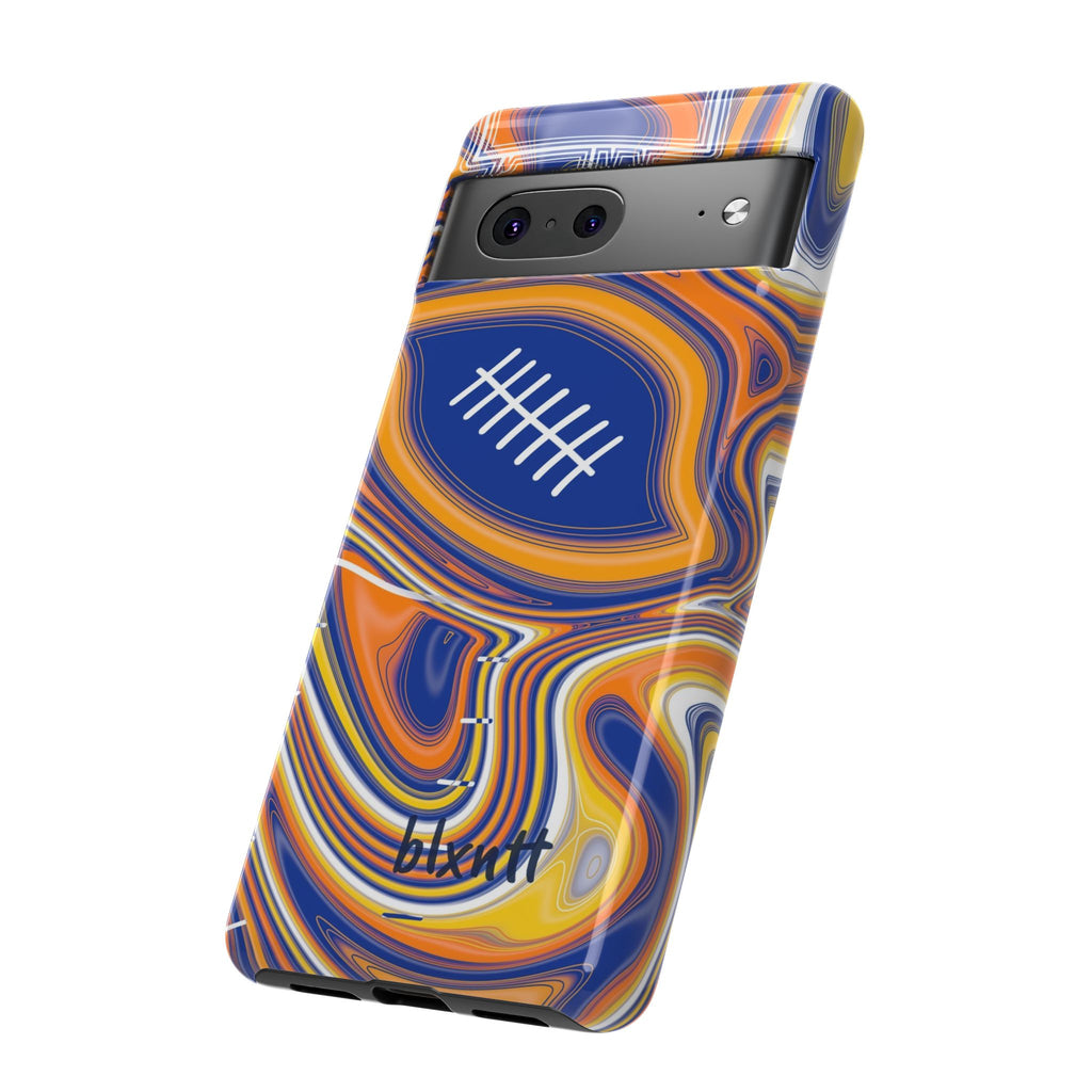 Royal Blue & Yellow Trippy Football Phone Case