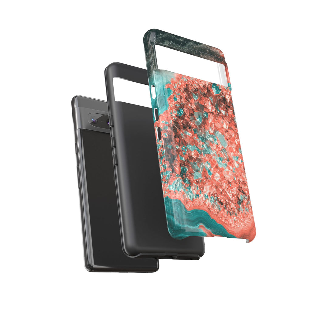 Geode Core - Coral Teal Phone Case