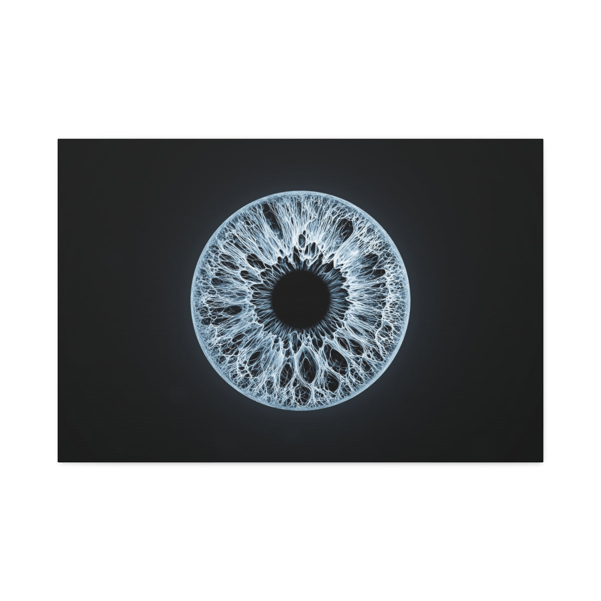 BLXNTT Iris – Lace Web Ice Blue Glossy Canvas