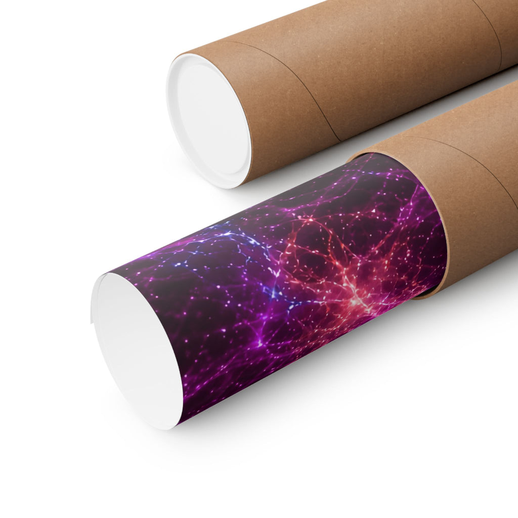 Neon Mycelium - Ember Orchid Poster