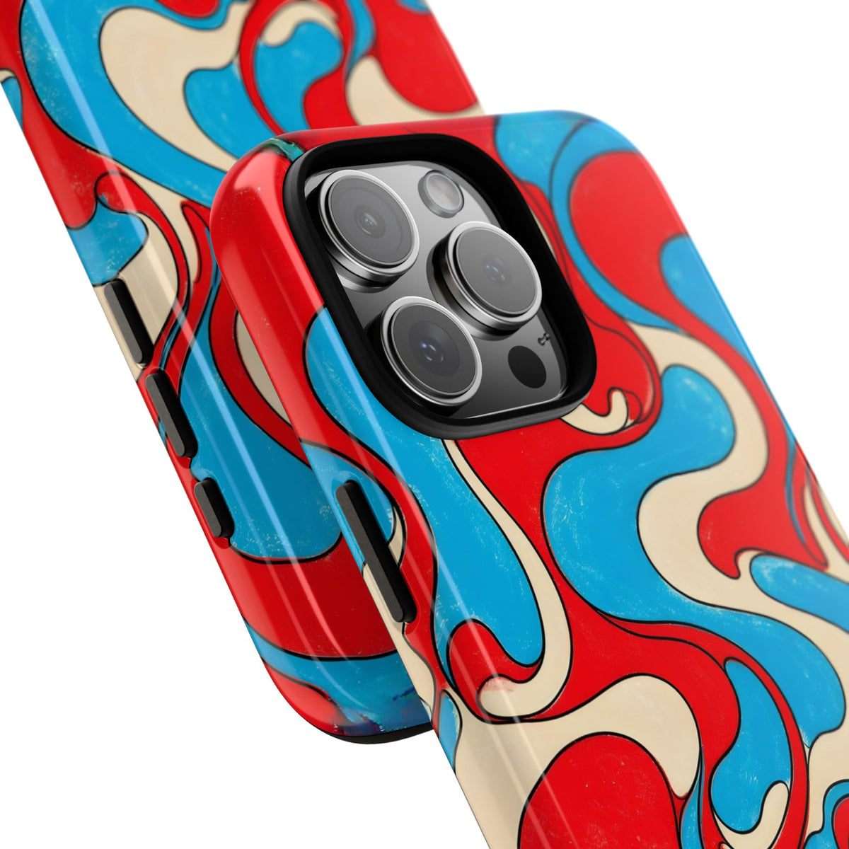 Fillmore Flow - Red, Cyan & Cream Phone Case