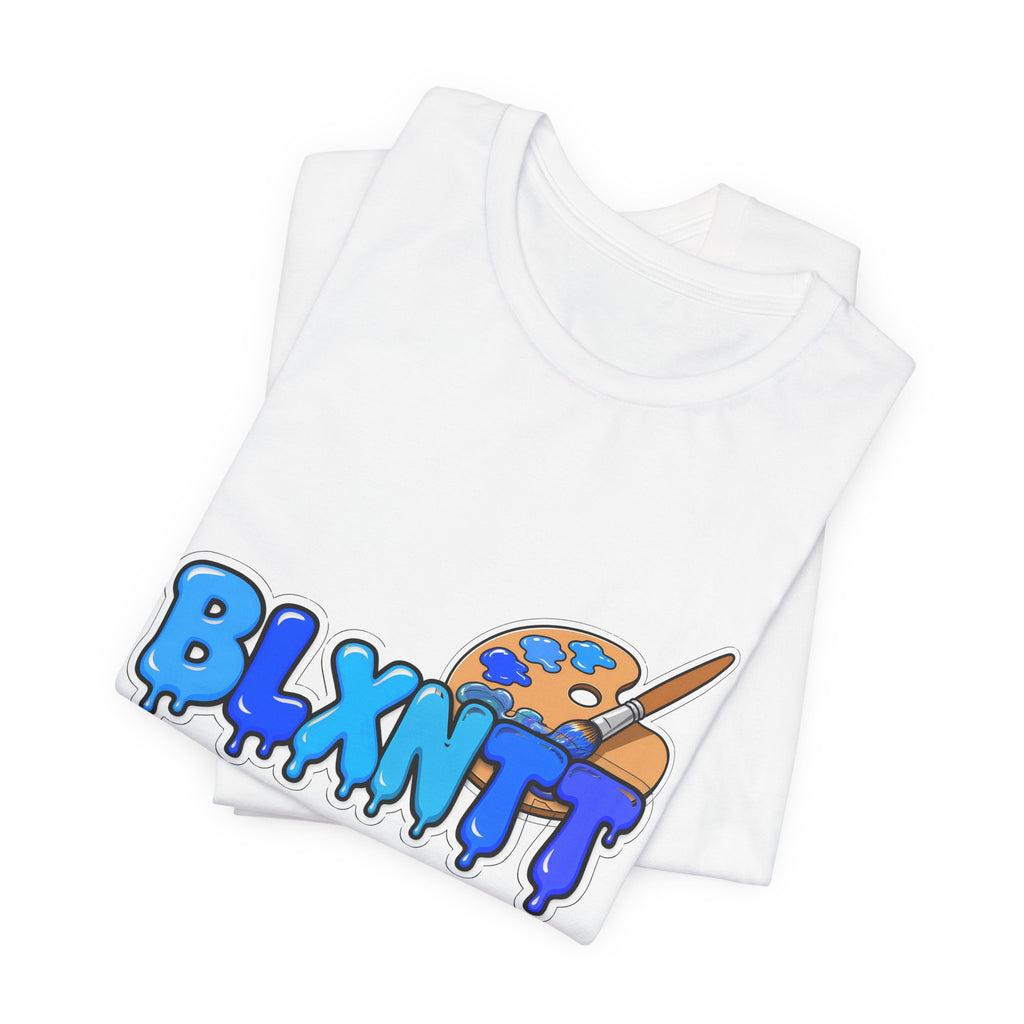 BLXNTT Paint Spill Tee - Blue (White)