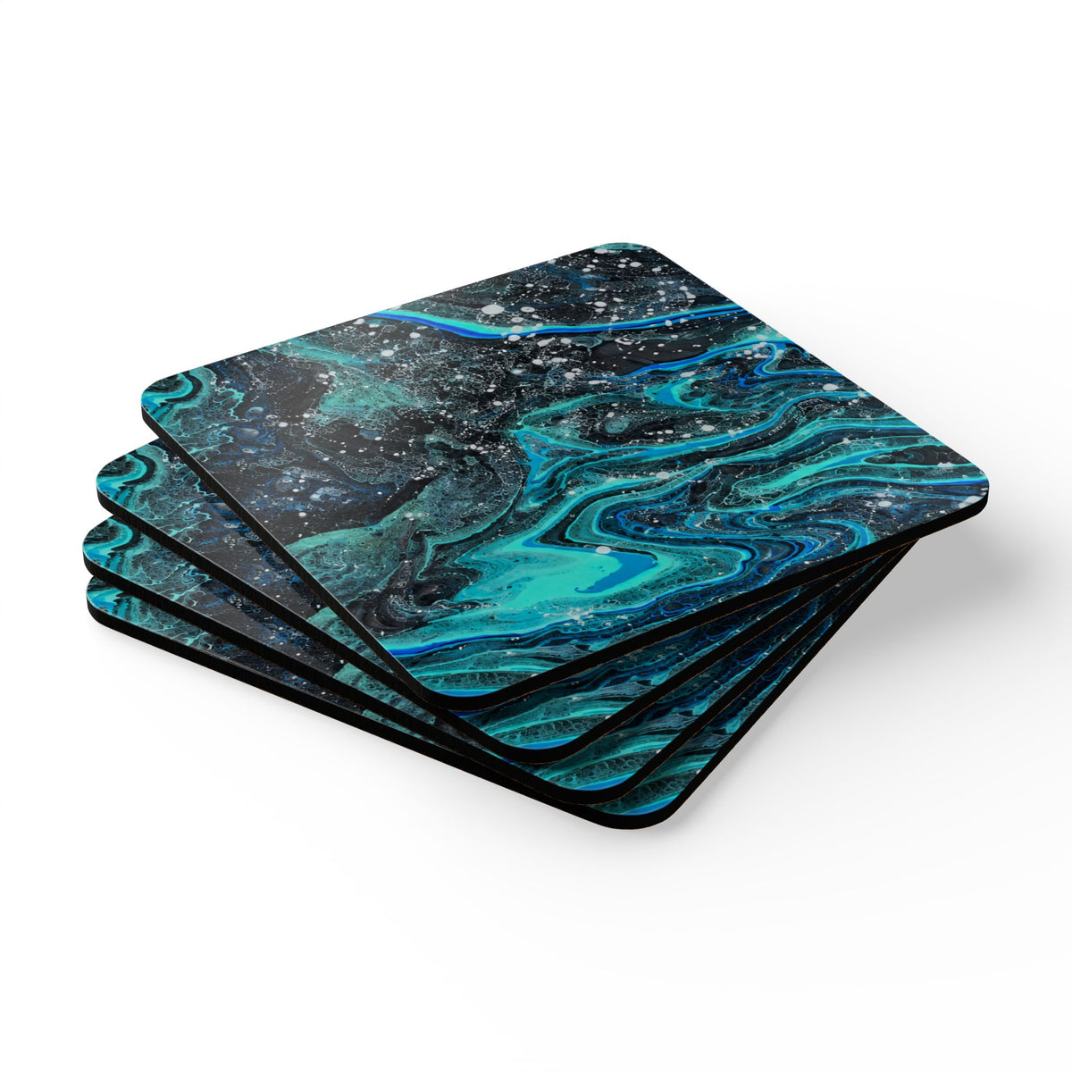 BLXNTT Deep Current Pour Corkwood Coaster Set