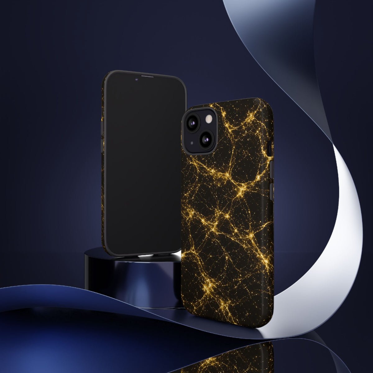 Neon Mycelium - Gold Filigree Phone Case