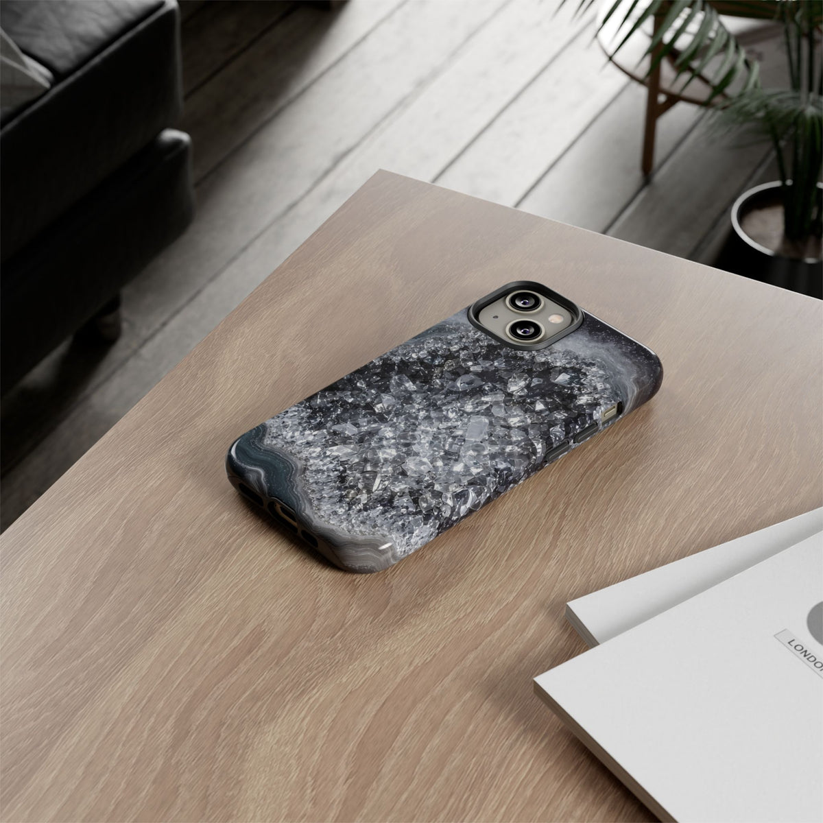 Geode Core - Silver Smoke Phone Case