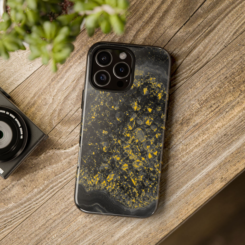Geode Core - Mono Gold Spark Phone Case