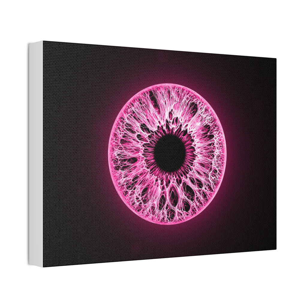 BLXNTT Iris – Lace Web Neon Pink Glossy Canvas