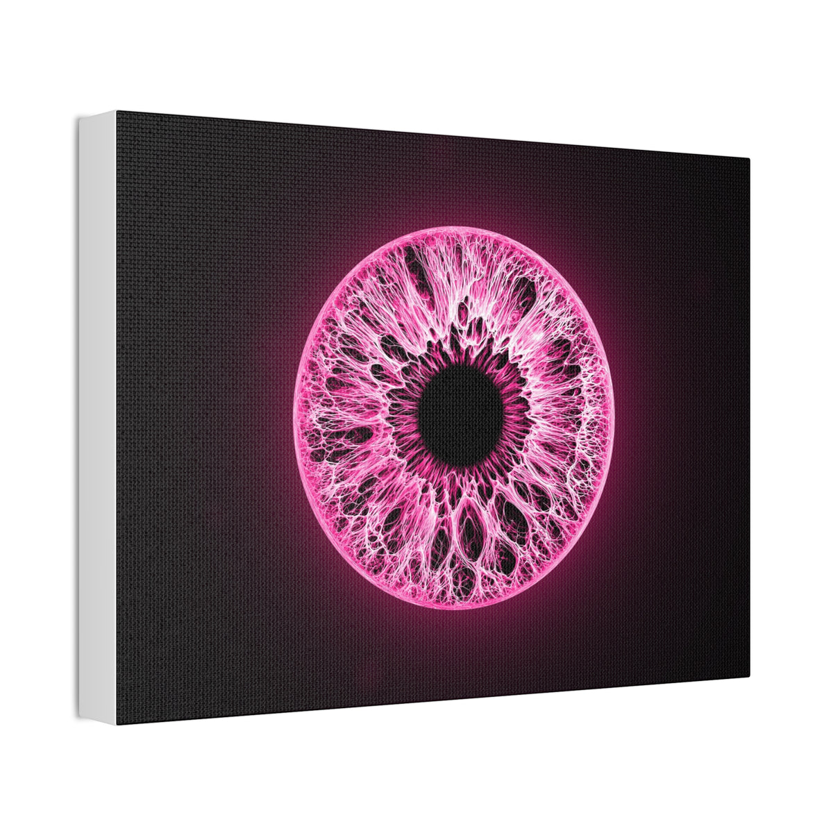 BLXNTT Iris – Lace Web Neon Pink Glossy Canvas