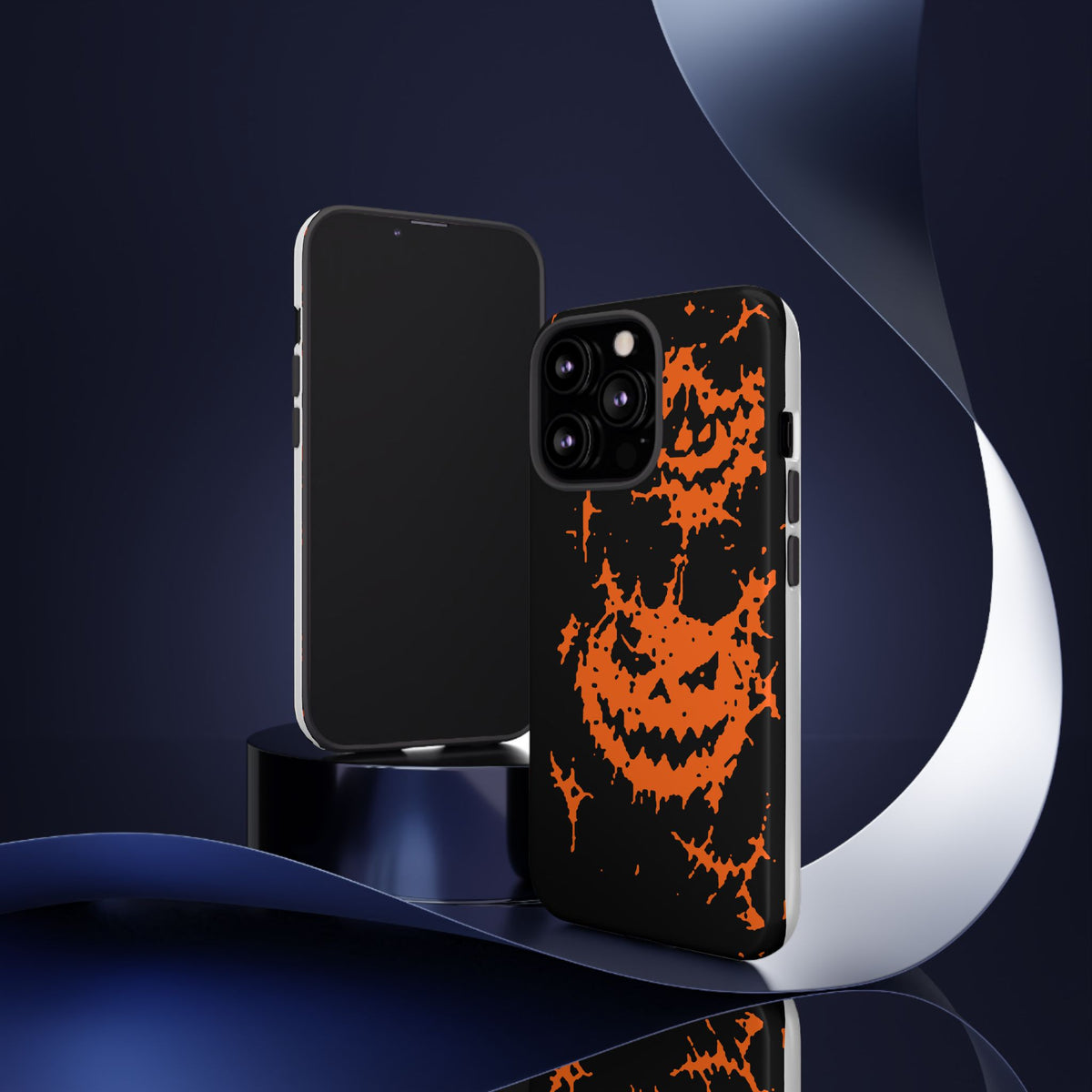 Orange Spiderweb Pumpkin Phone Case