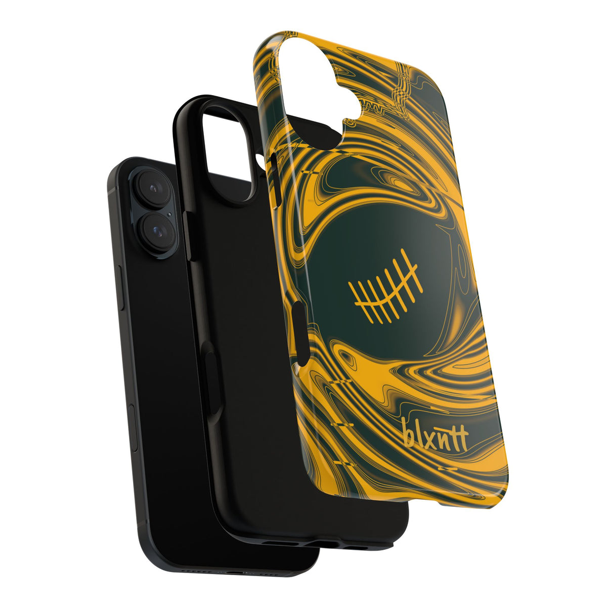 Green & Gold Trippy Football Phone Case