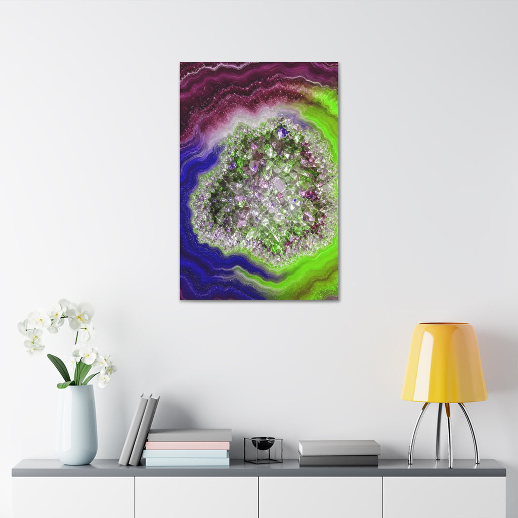 Geode Core - Cosmic Berry Glossy Canvas