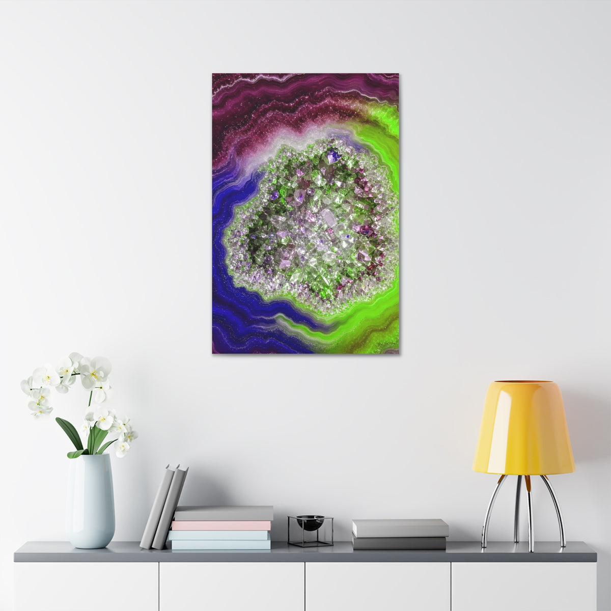 Geode Core - Cosmic Berry Glossy Canvas