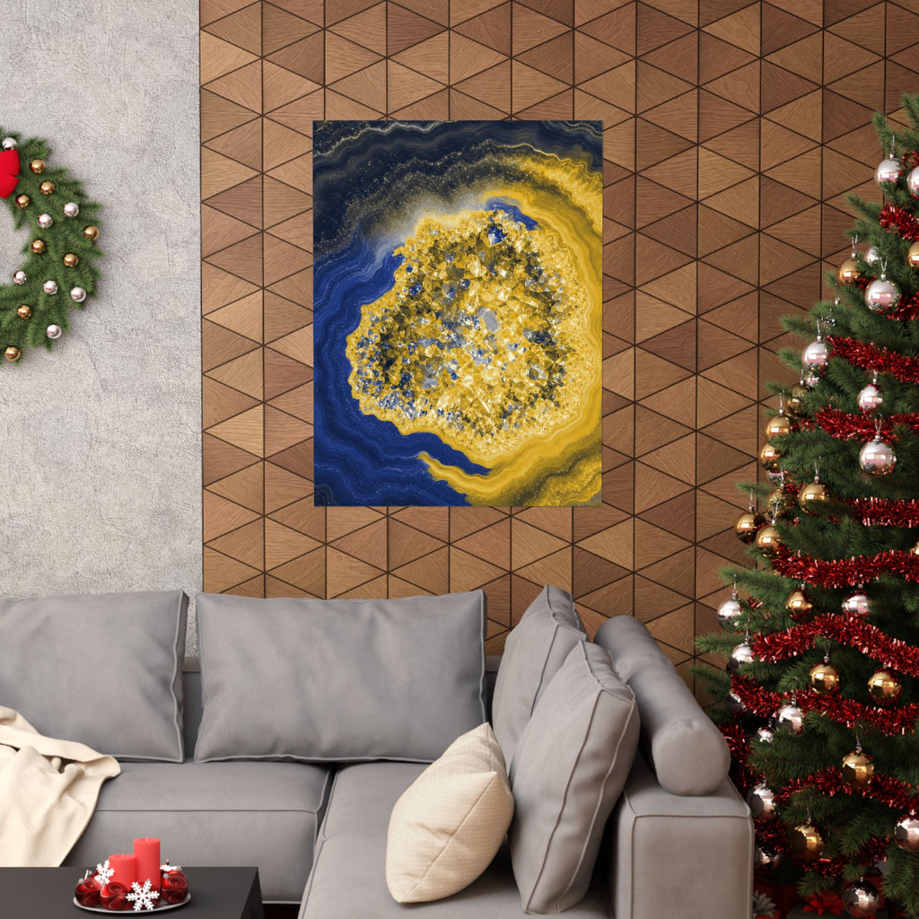 Geode Core - Mustard Navy Poster