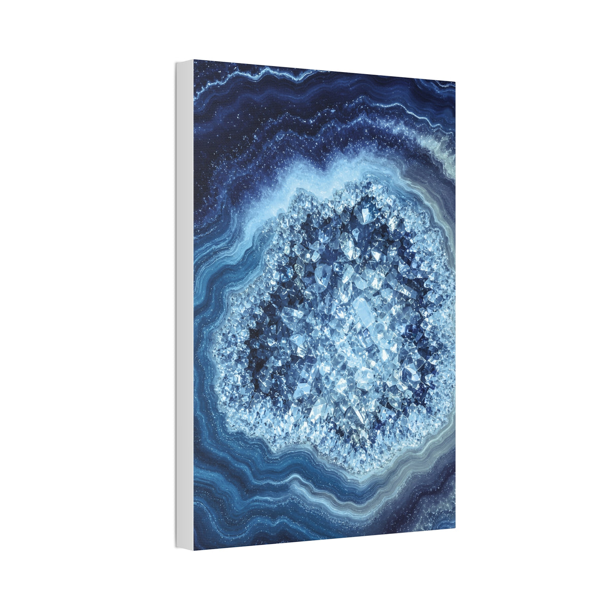 Geode Core - Glacier Glossy Canvas