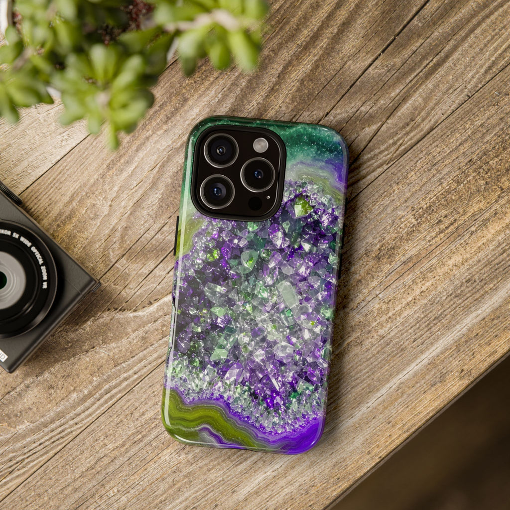 Geode Core - Ruby Emerald Phone Case