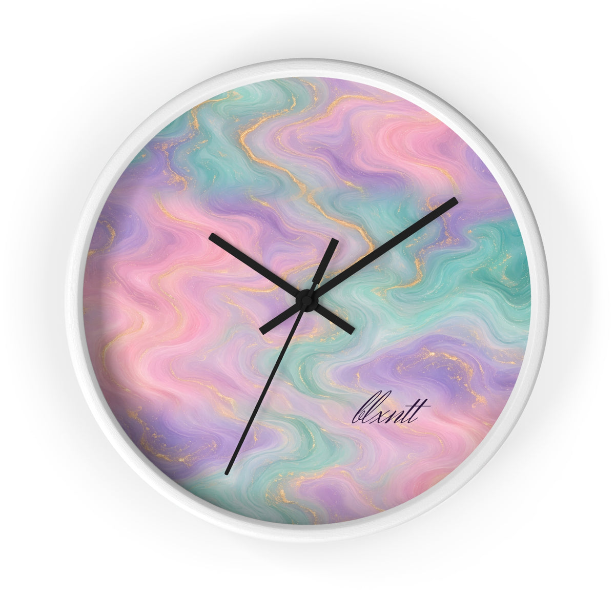 Pastel Marble Wall Clock