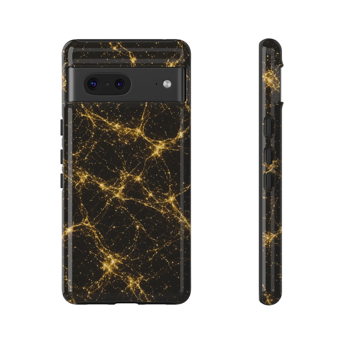 Neon Mycelium - Gold Filigree Phone Case