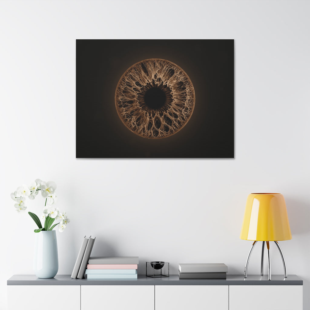 BLXNTT Iris – Lace Web Dark Brown Glossy Canvas