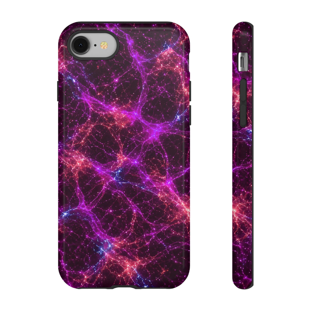 Neon Mycelium - Ember Orchid Phone Case