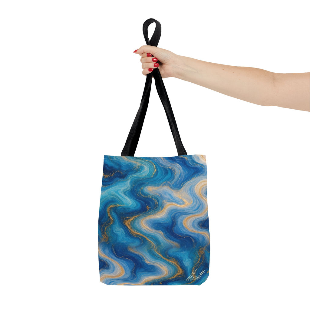 Ocean Blue Marble Tote Bag