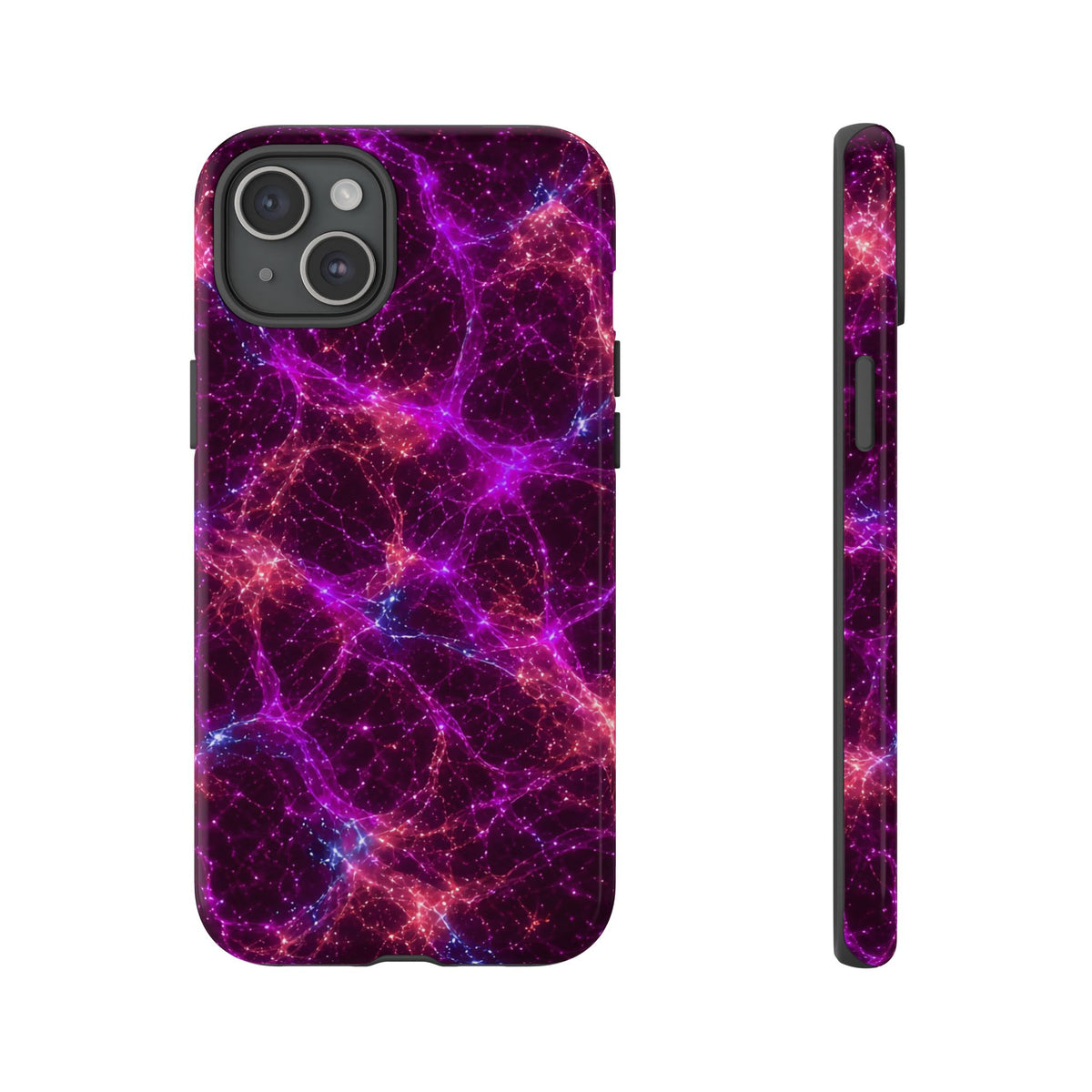 Neon Mycelium - Ember Orchid Phone Case