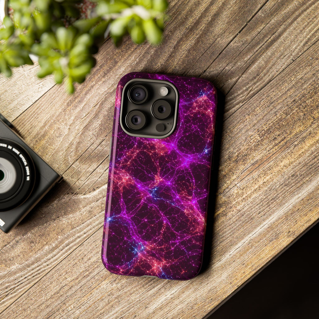 Neon Mycelium - Ember Orchid Phone Case