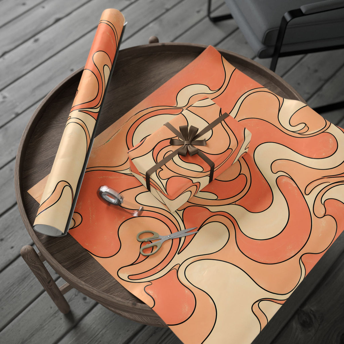 Fillmore Flow - Peach Wrapping Paper