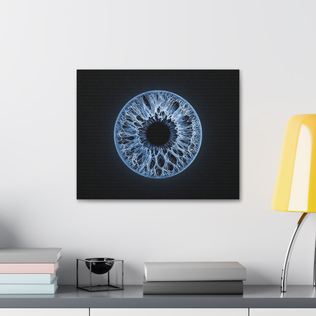 BLXNTT Iris – Lace Web Blue Glossy Canvas