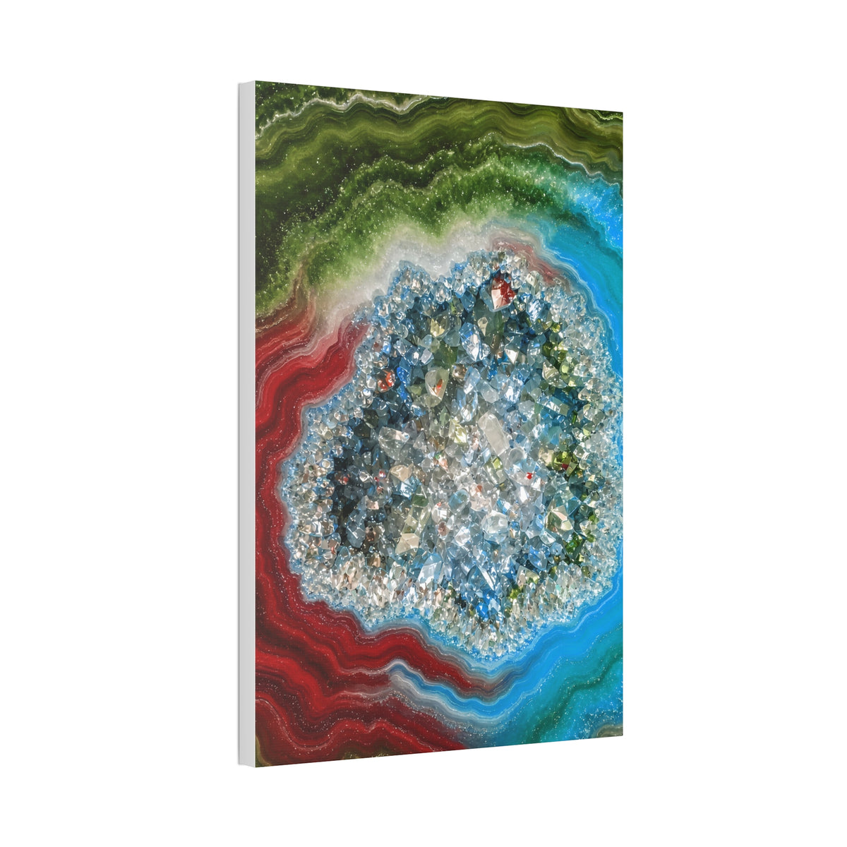Geode Core - Lagoon Glossy Canvas