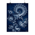 Copper Infinity - Ice Blue & Silver Poster
