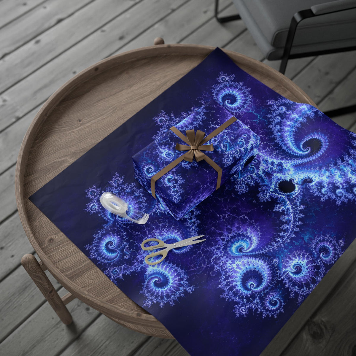 Copper Infinity - Bioluminescent Jellyfish Wrapping Paper