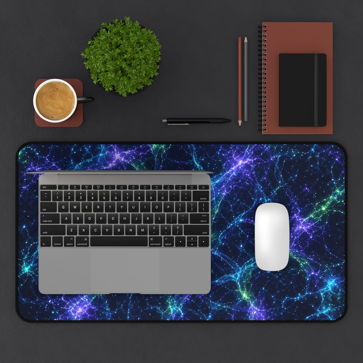 Neon Mycelium - Original Glow Desk Mat