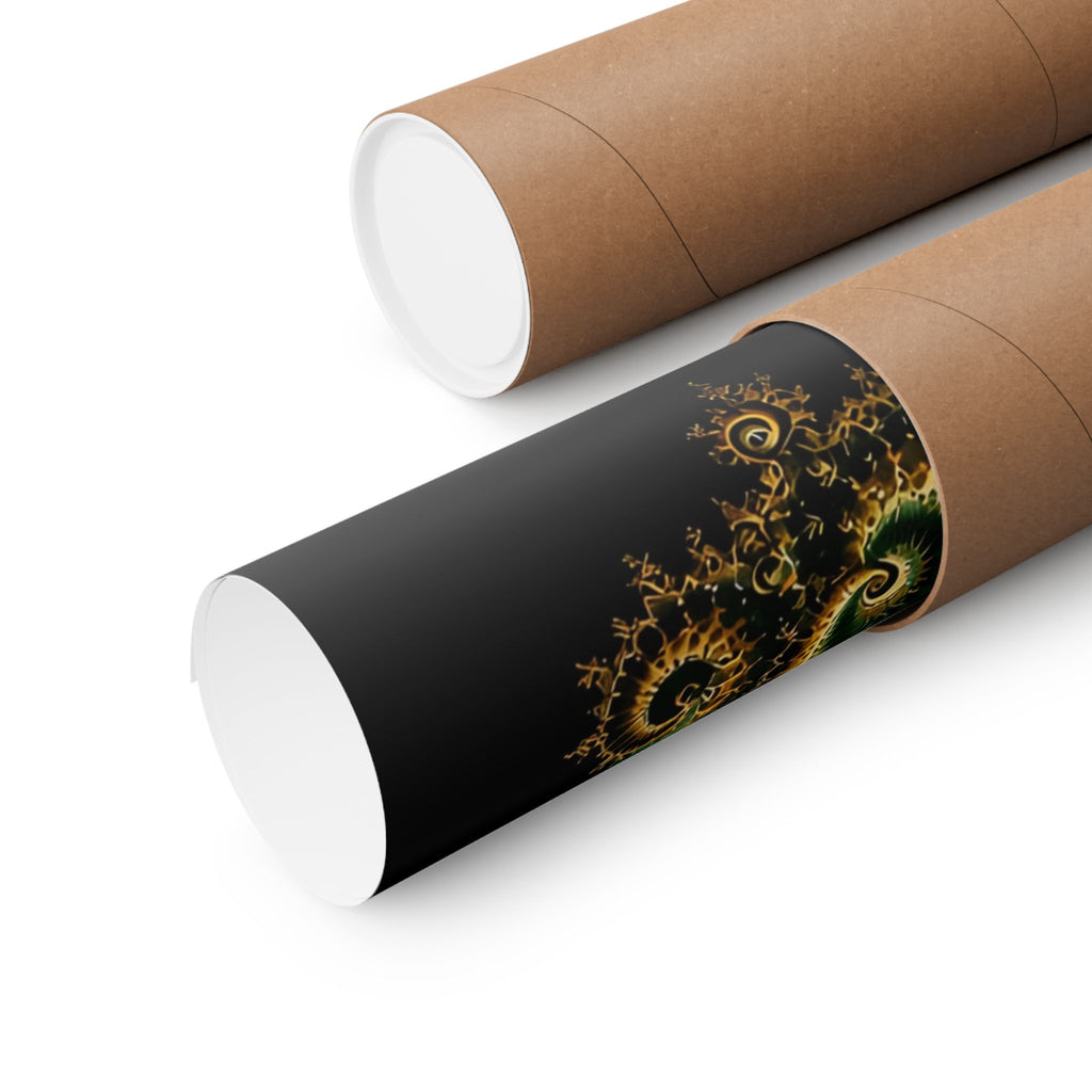 Copper Infinity - Emerald & Gold Poster