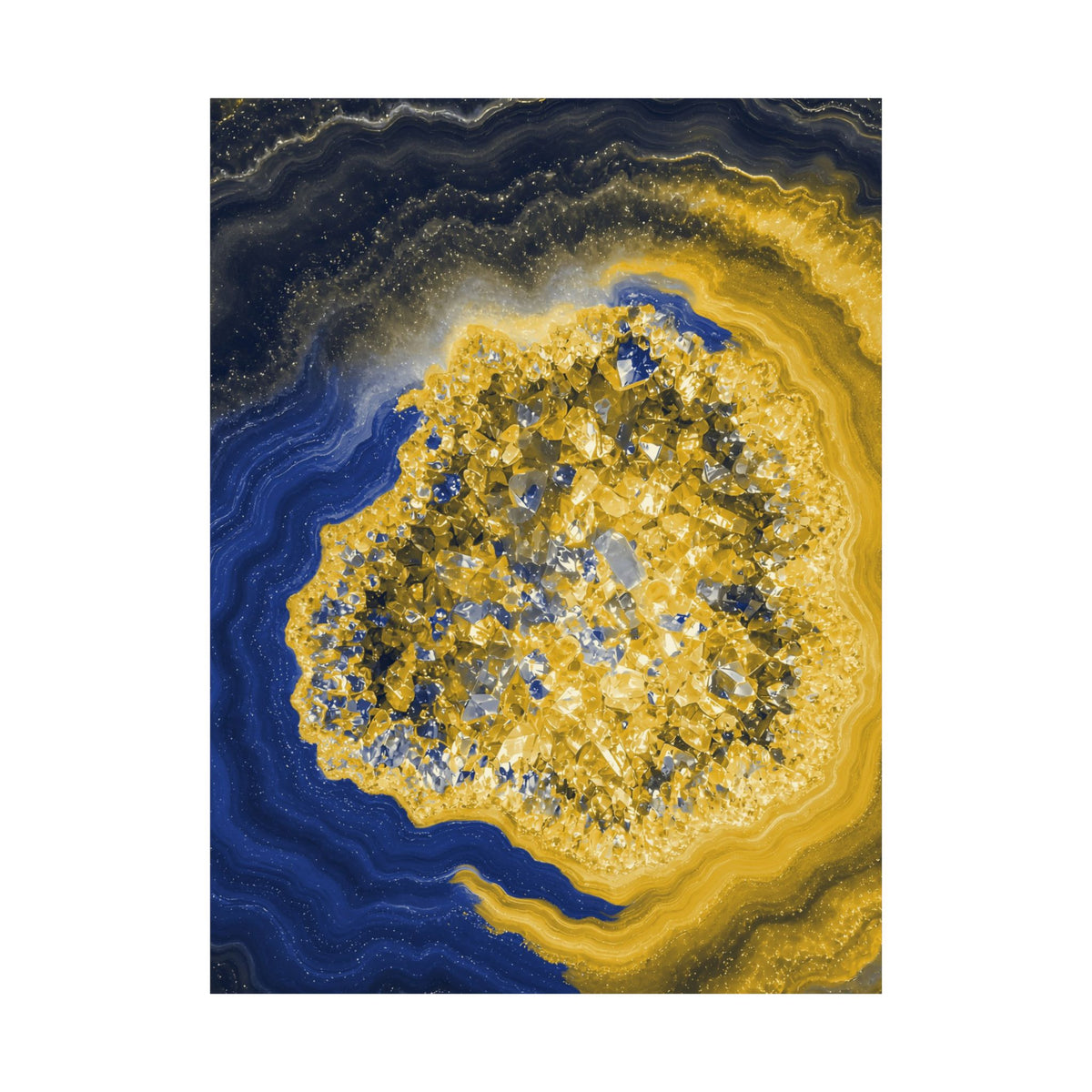 Geode Core - Mustard Navy Poster