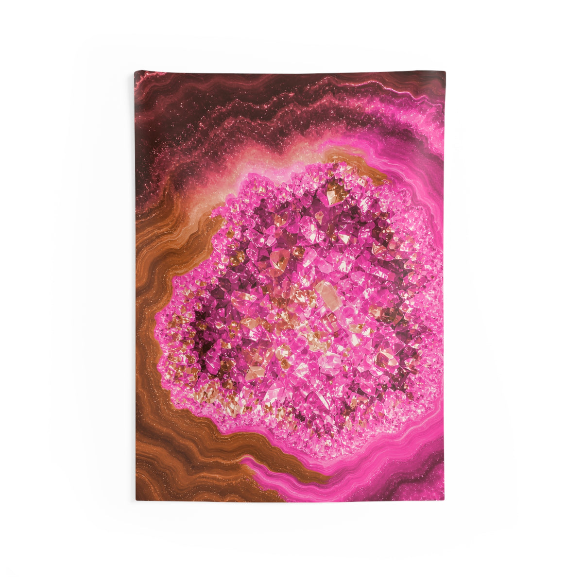 Geode Core - Terracotta Neon Tapestry