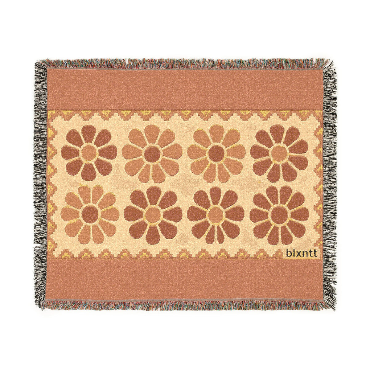 BLXNTT Orange Hippie Woven Blanket #4