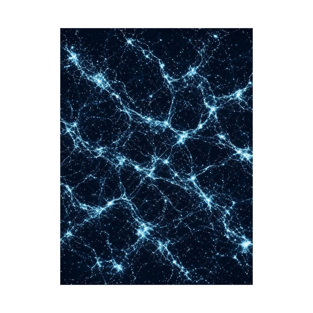 Neon Mycelium - Ice Crystal Poster