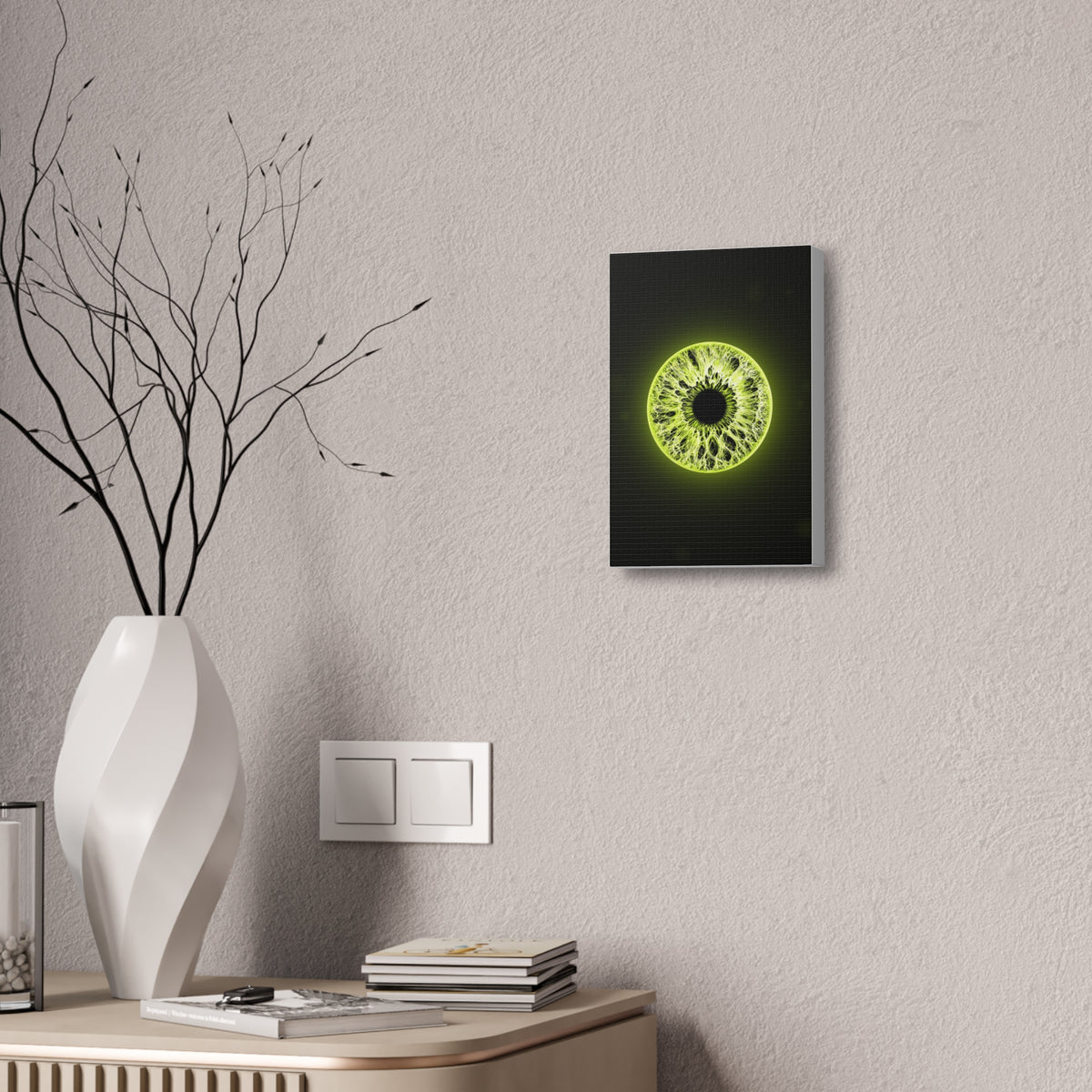 BLXNTT Iris – Lace Web Toxic Chartreuse Glossy Canvas
