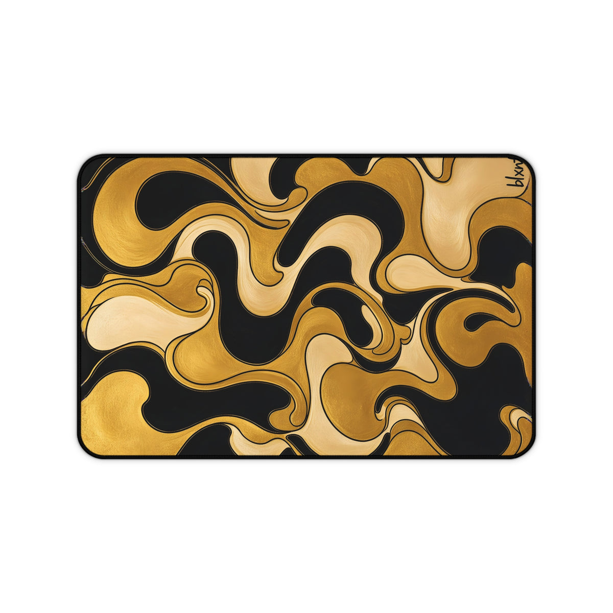 Fillmore Flow - Gold & Black Desk Mat